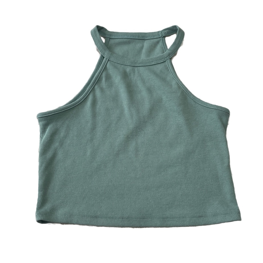 Very pretty sage green halter neck top!
